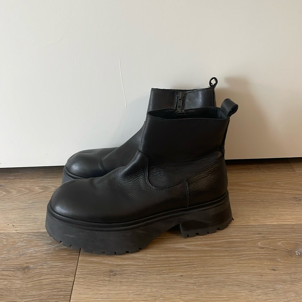 Mango black booties